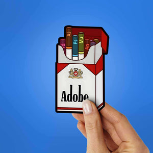 Adobe Sticker waterproof vinyl decal for laptop, bike, car & bottle