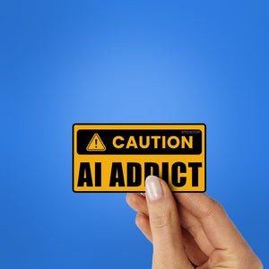 Ai Addict Sticker waterproof vinyl decal for laptop, bike, car & bottle