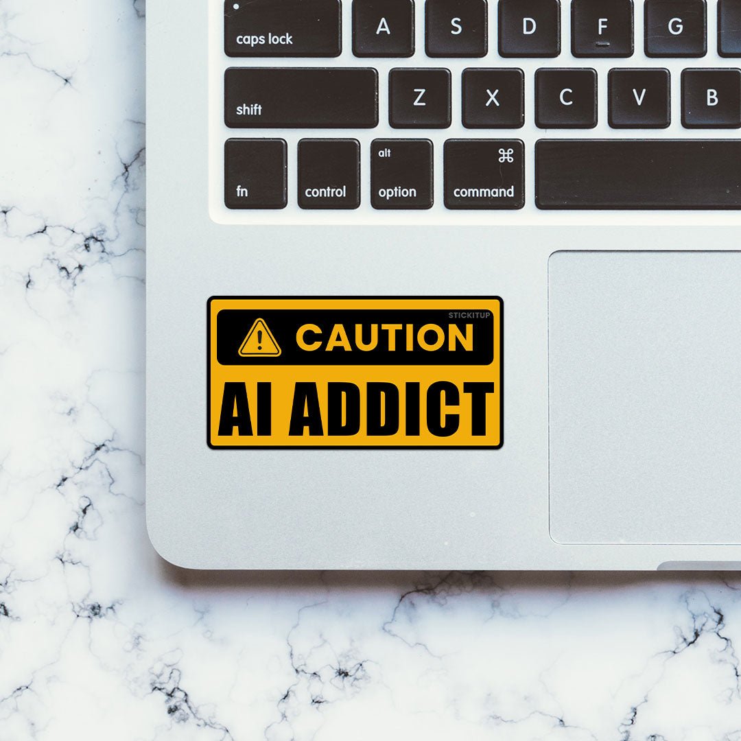 Ai Addict Sticker waterproof vinyl decal for laptop, bike, car & bottle
