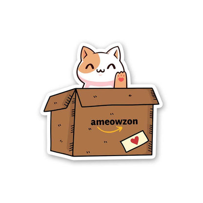 Ameowzon Sticker waterproof vinyl decal for laptop, bike, car & bottle