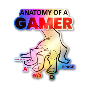 Anatomy of a Gamer Holographic Stickers - Holographic stickers | STICK IT UP