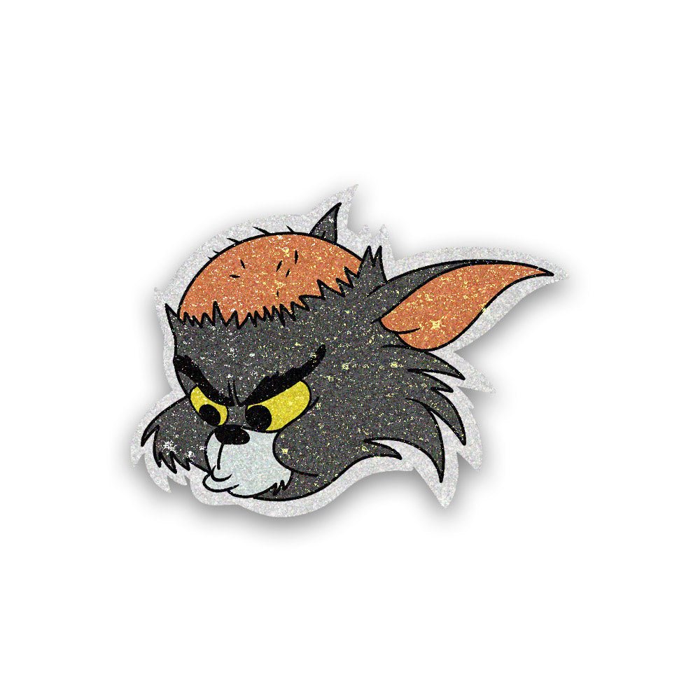 Angry Cat Glitter Sticker - Glitter Stickers | STICK IT UP