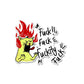 Angry Cat Sticker waterproof vinyl decal for laptop, bike, car & bottle