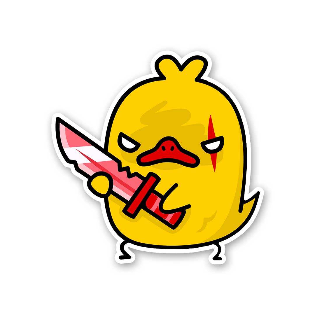 Angry Chicken Sticker waterproof vinyl decal for laptop, bike, car & bottle
