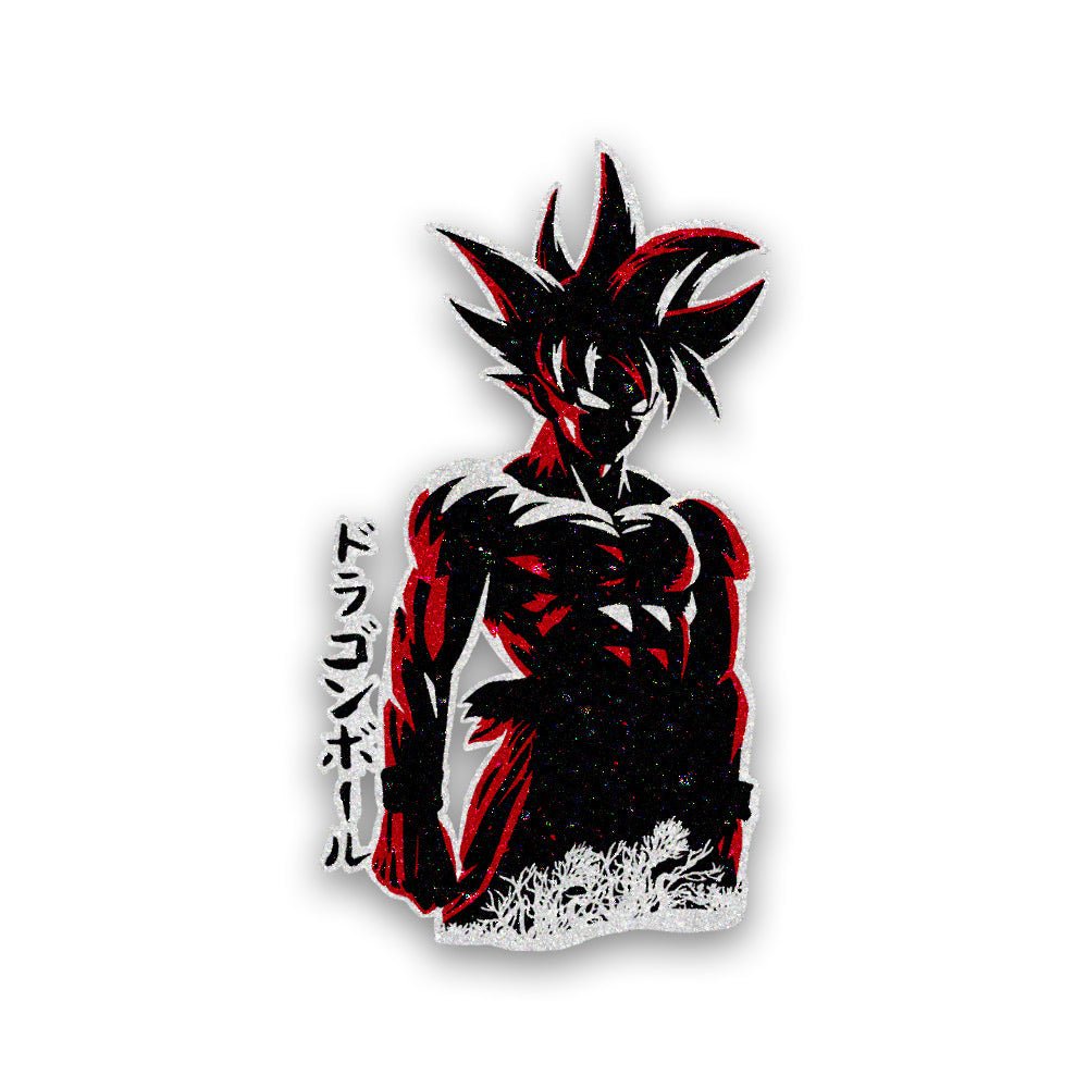 Angry Goku Glitter Sticker - Glitter Stickers | STICK IT UP