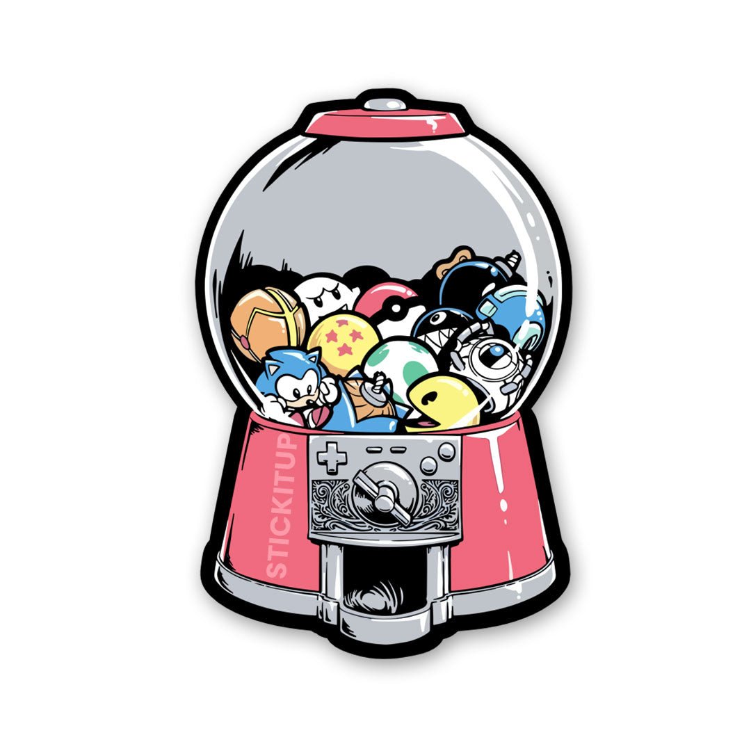 Anime Candy Machine Sticker waterproof vinyl decal for laptop, bike, car & bottle