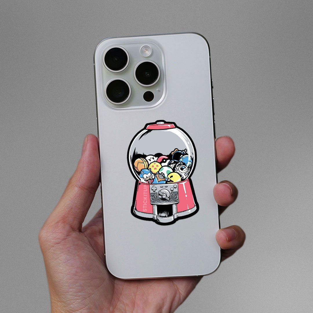 Anime Candy Machine Sticker waterproof vinyl decal for laptop, bike, car & bottle