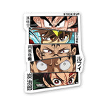 Anime Collab Sticker waterproof vinyl decal for laptop, bike, car & bottle