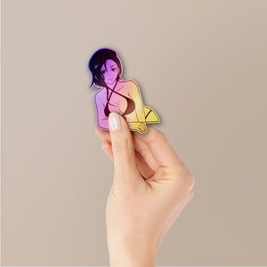 Anime Girl Lineart 01 Holographic Stickers - Holographic stickers | STICK IT UP
