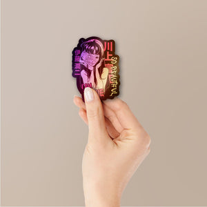 Anime Girl Pink Fomo Holographic Stickers - Holographic stickers | STICK IT UP