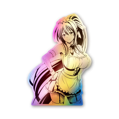 Anime Girl Pose Holographic Stickers