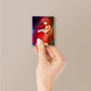 Anime Girl Red 02 Holographic Stickers