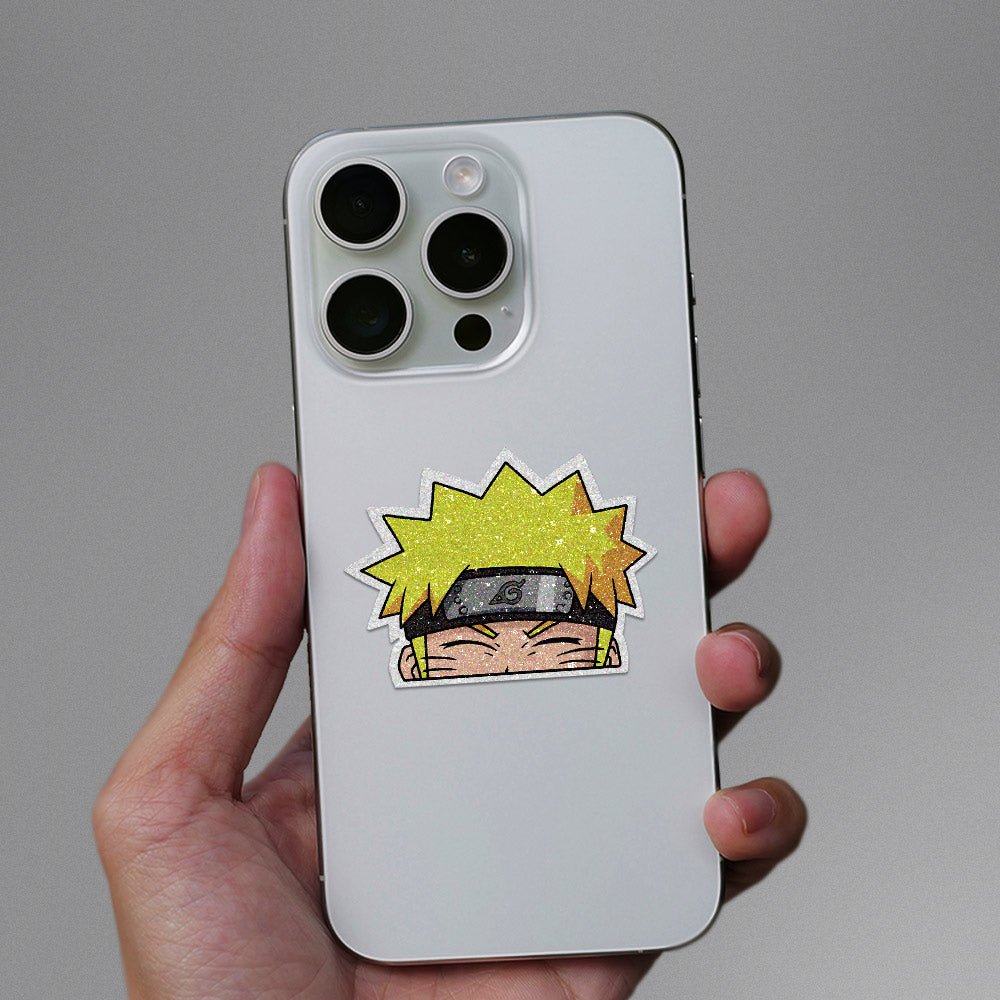 Anime Glitter Sticker waterproof vinyl decal for laptop, bike, car & bottle