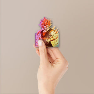 Anime Orange Hair Fight Holographic Stickers - Holographic stickers | STICK IT UP