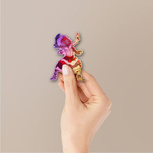 Anime Warrior Red White Holographic Stickers - Holographic stickers | STICK IT UP
