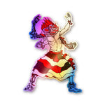 Anime Warrior Red White Holographic Stickers - Holographic stickers | STICK IT UP