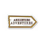 Anxieties Adventures Sticker waterproof vinyl decal for laptop, bike, car & bottle