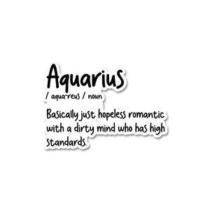 Aquarious Sticker waterproof vinyl decal for laptop, bike, car & bottle