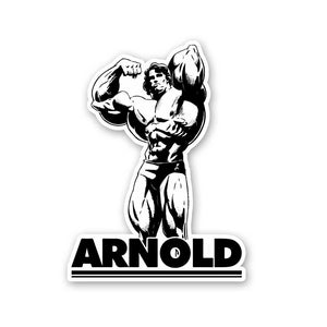 Arnold Sticker waterproof vinyl decal for laptop, bike, car & bottle