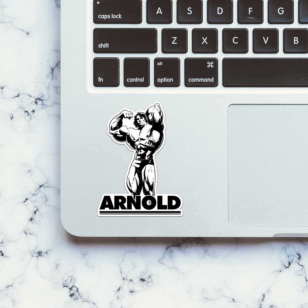 Arnold Sticker waterproof vinyl decal for laptop, bike, car & bottle