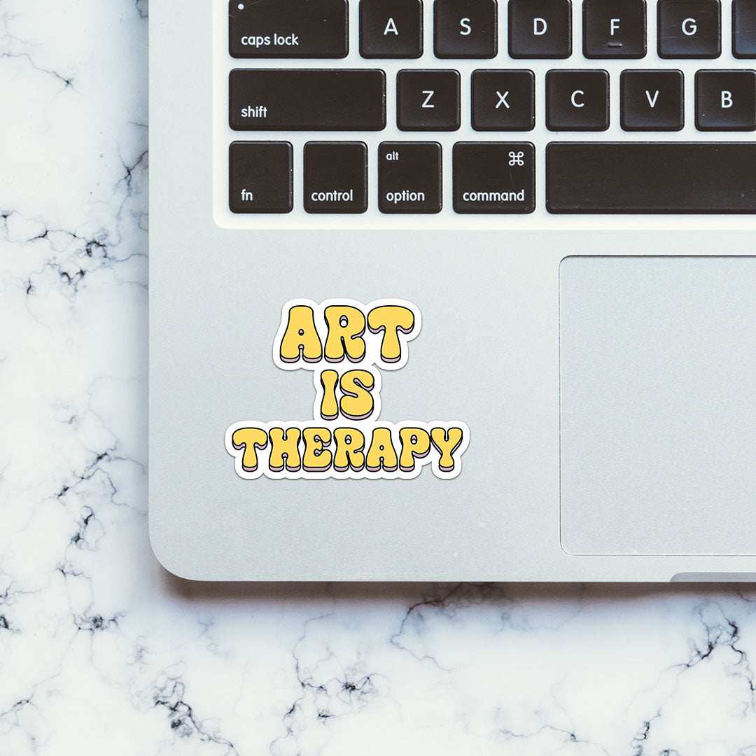 Art Is Tharepy Sticker waterproof vinyl decal for laptop, bike, car & bottle
