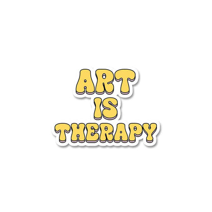 Art Is Tharepy Sticker waterproof vinyl decal for laptop, bike, car & bottle