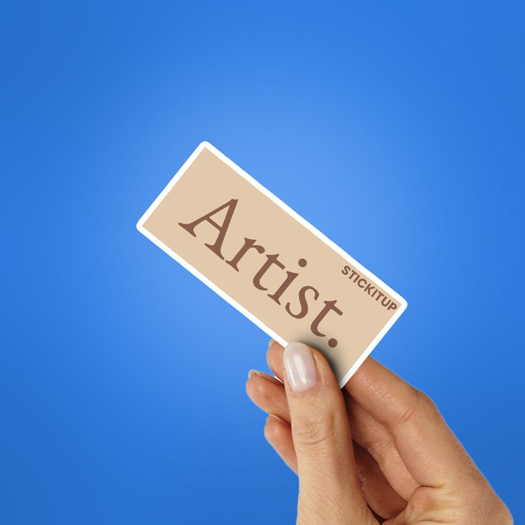 Artist Sticker waterproof vinyl decal for laptop, bike, car & bottle