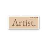 Artist Sticker waterproof vinyl decal for laptop, bike, car & bottle