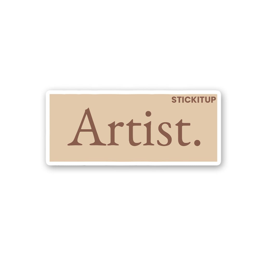 Artist Sticker waterproof vinyl decal for laptop, bike, car & bottle