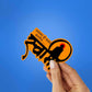 Ashakya Hi Shakya Kartil Swami Sticker waterproof vinyl decal for laptop, bike, car & bottle