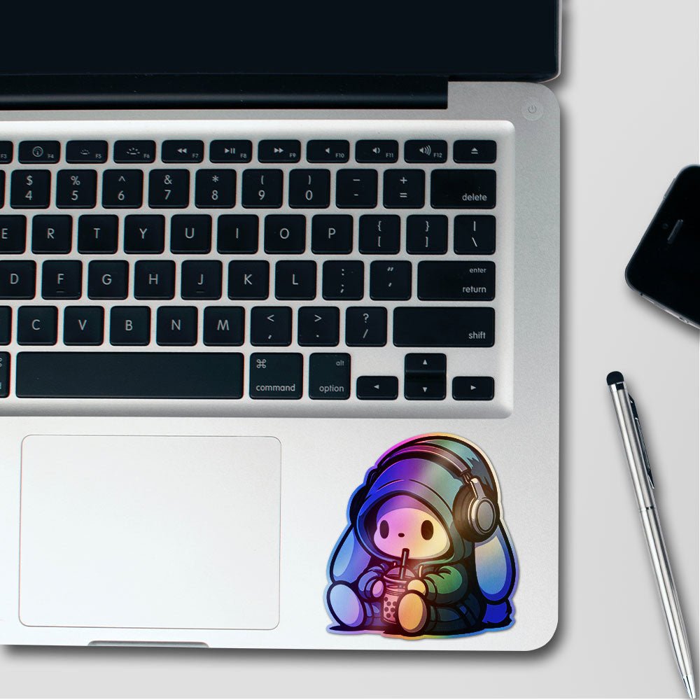 Astronaut Blue Cute Holographic Stickers - Holographic stickers | STICK IT UP