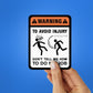 Avoid Injury Sticker waterproof vinyl decal for laptop, bike, car & bottle