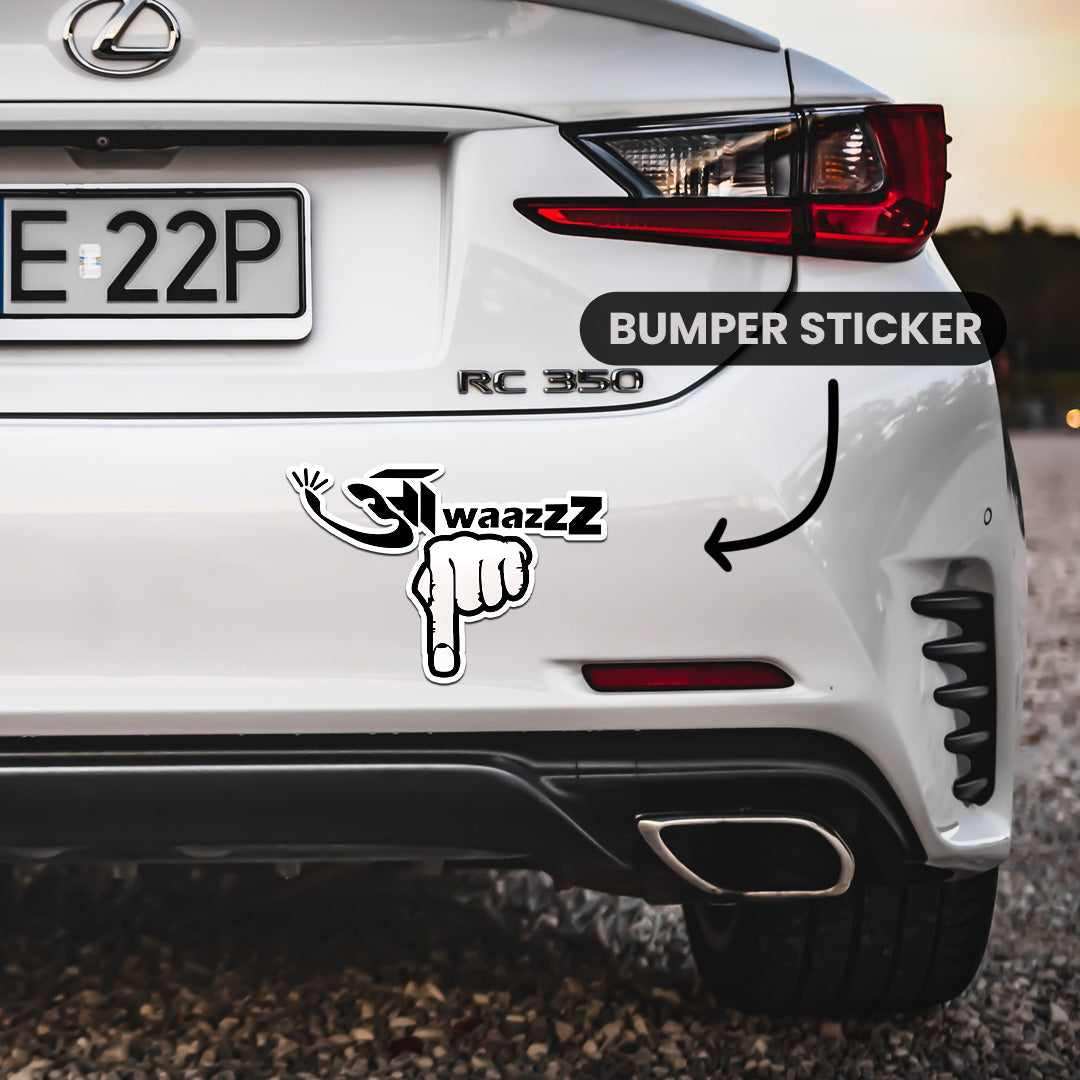 Awaazz Niche Bumper Sticker waterproof vinyl decal for laptop, bike, car & bottle
