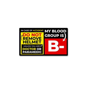 B Negative Sticker waterproof vinyl decal for laptop, bike, car & bottle