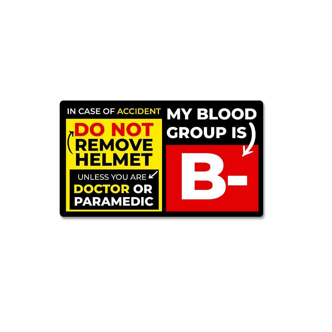 B Negative Sticker waterproof vinyl decal for laptop, bike, car & bottle