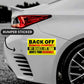 Back Off Bumper Sticker waterproof vinyl decal for laptop, bike, car & bottle