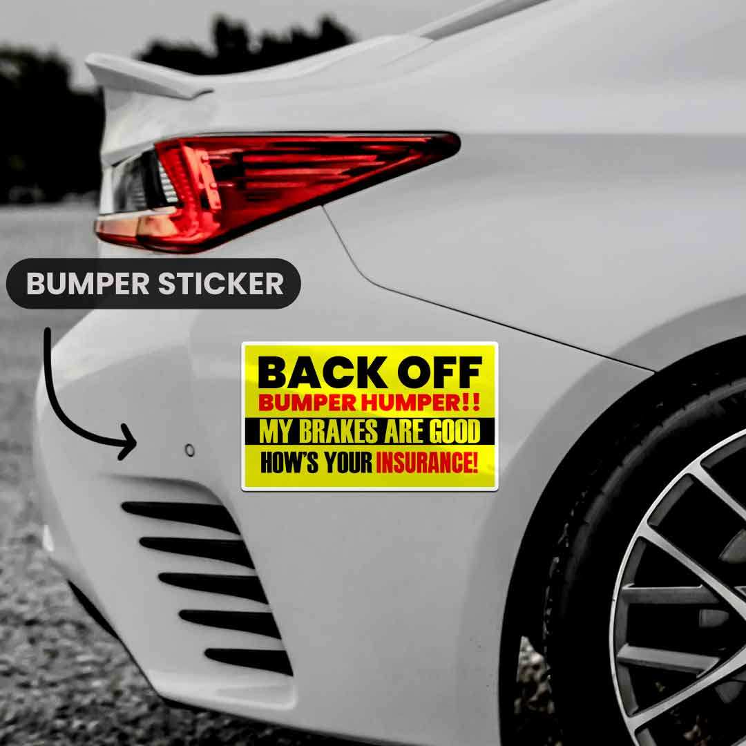 Back Off Bumper Sticker waterproof vinyl decal for laptop, bike, car & bottle