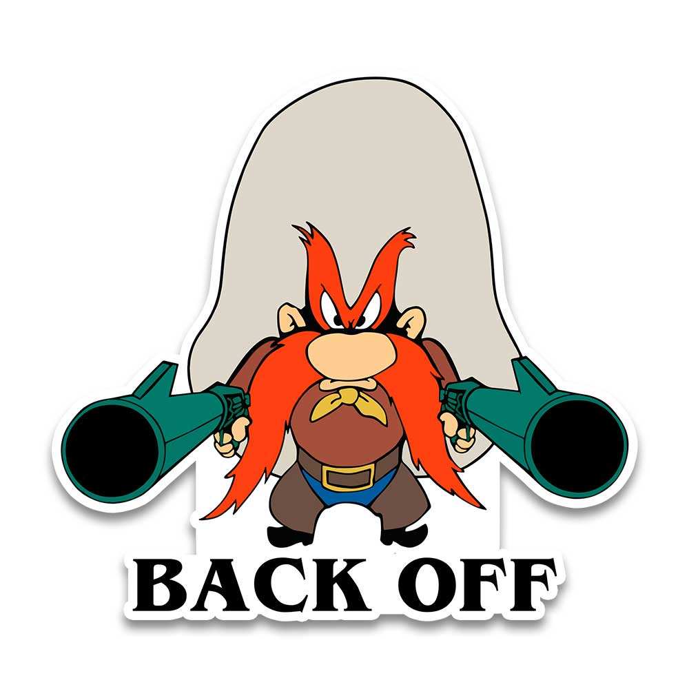 Back Off Bumper Sticker waterproof vinyl decal for laptop, bike, car & bottle