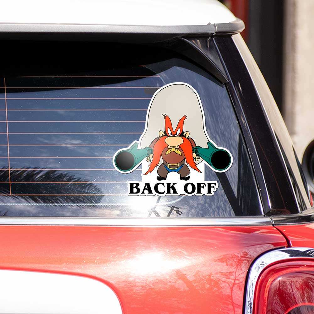 Back Off Bumper Sticker waterproof vinyl decal for laptop, bike, car & bottle