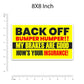 Back Off Bumper Sticker waterproof vinyl decal for laptop, bike, car & bottle