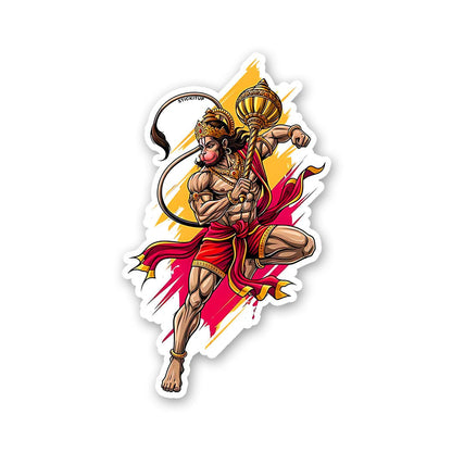 Bajrangi Sticker waterproof vinyl decal for laptop, bike, car & bottle