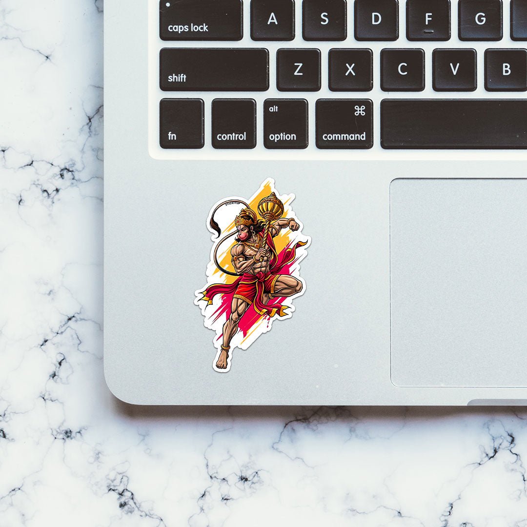 Bajrangi Sticker waterproof vinyl decal for laptop, bike, car & bottle