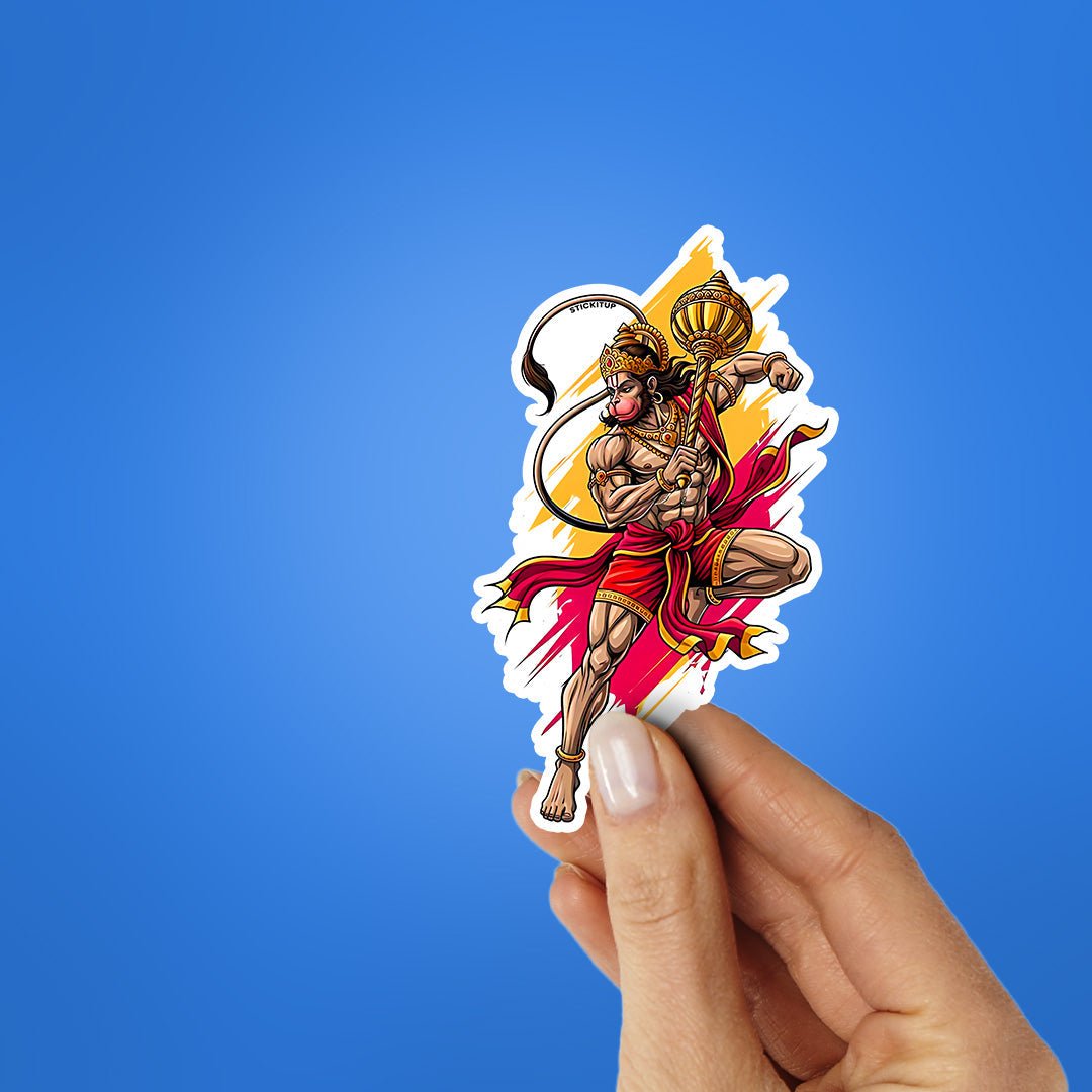 Bajrangi Sticker waterproof vinyl decal for laptop, bike, car & bottle