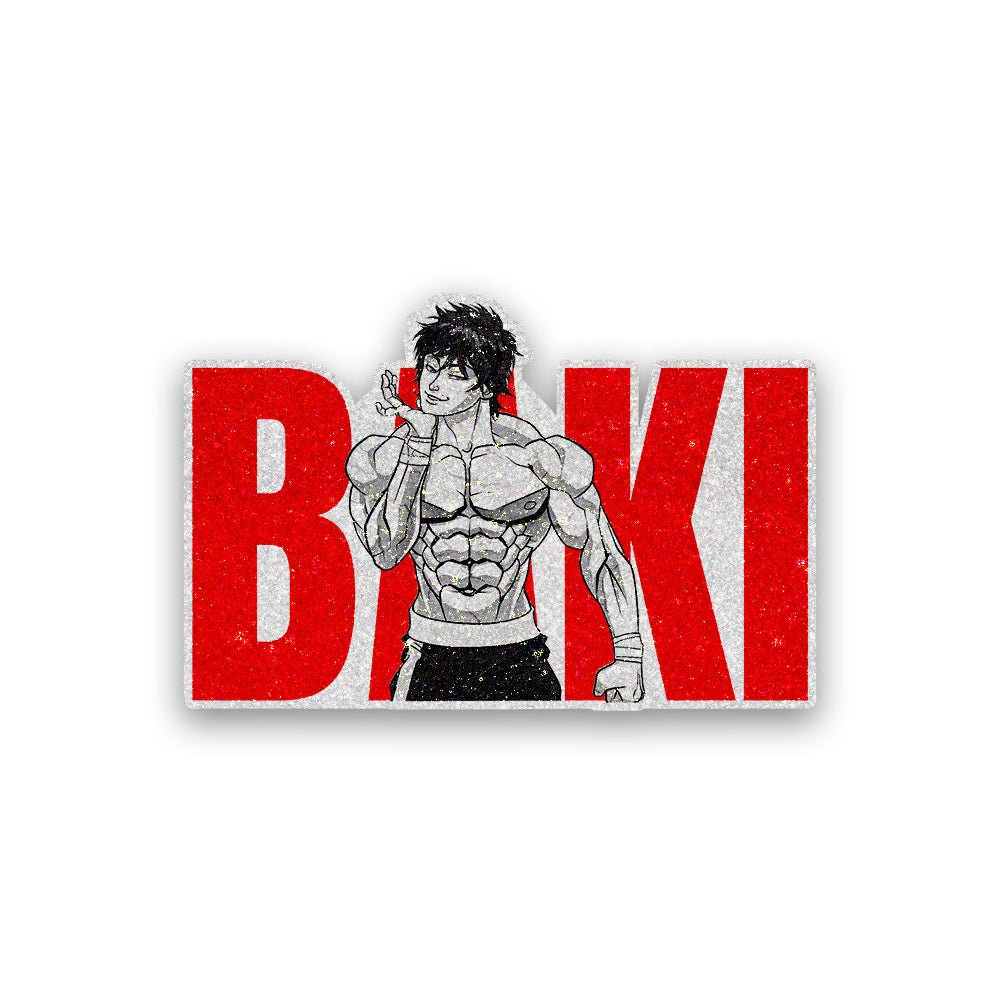 Baki 0.3 Glitter Sticker waterproof vinyl decal for laptop, bike, car & bottle