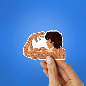 Baki Back Sticker waterproof vinyl decal for laptop, bike, car & bottle