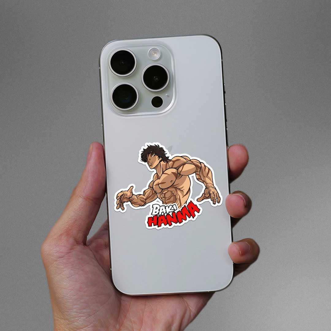 Baki Hanma Sticker waterproof vinyl decal for laptop, bike, car & bottle
