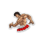 Baki Hanma Sticker waterproof vinyl decal for laptop, bike, car & bottle