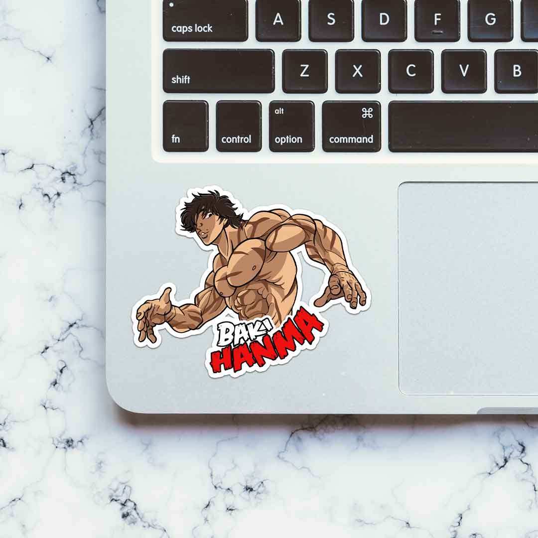 Baki Hanma Sticker waterproof vinyl decal for laptop, bike, car & bottle