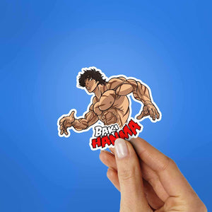 Baki Hanma Sticker waterproof vinyl decal for laptop, bike, car & bottle