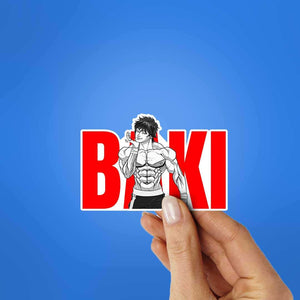 Baki Sticker waterproof vinyl decal for laptop, bike, car & bottle